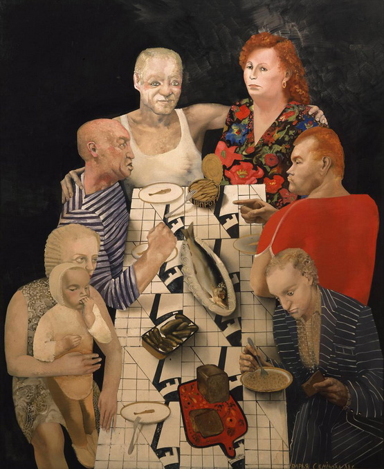 "Семейный натюрморт" 185х160 холст, масло, 1989 год