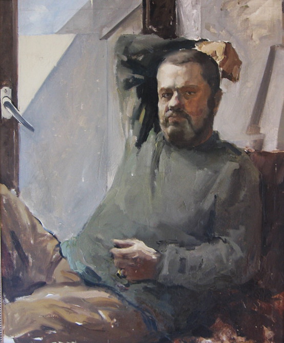 Портрет Юлиана Семенова 125х110 холст, масло 1982 год 